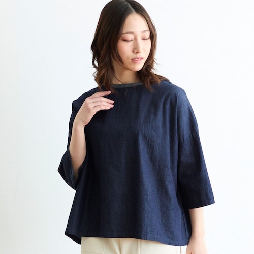 4.5ozデニムブラウス