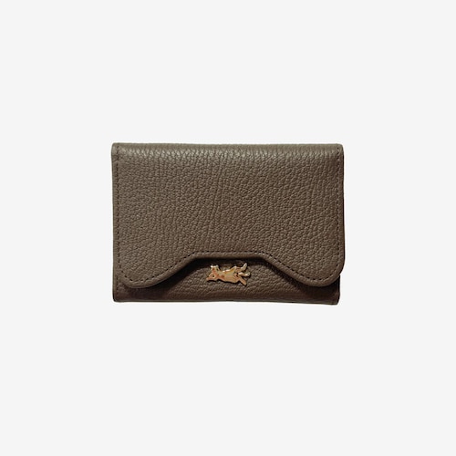 【保護ネコに寄付できる】「名刺やカードの整理にも」猫型の本革名刺入れ［日本製］