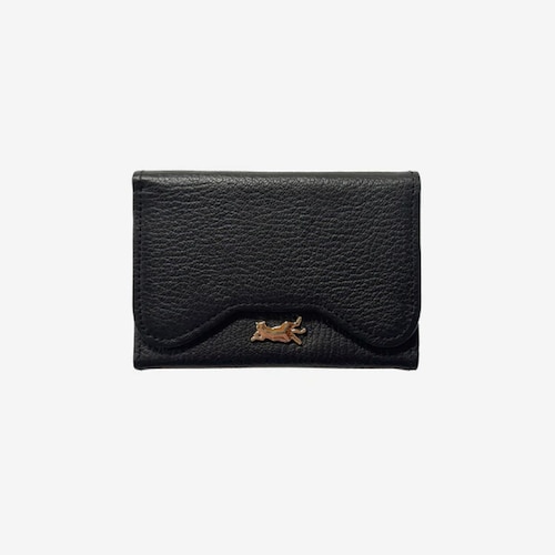 【保護ネコに寄付できる】「名刺やカードの整理にも」猫型の本革名刺入れ［日本製］