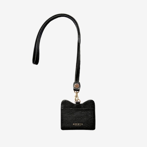 【保護ネコに寄付できる】「オフィスや通勤にぴったり」猫型のネックストラップIDケース［日本製］