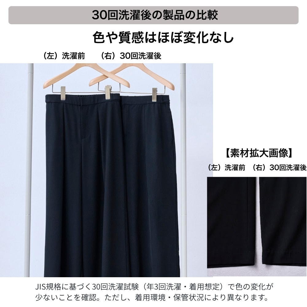 洗濯30回後の変化について