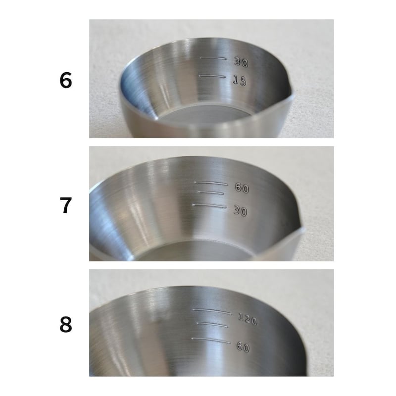 内側に目盛りがあるので、計量もできてとても便利