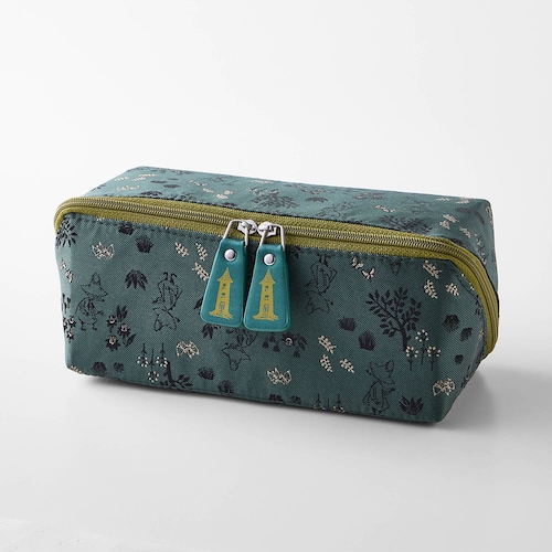 ジャカード生地のがばっと開くポーチ「ムーミン」