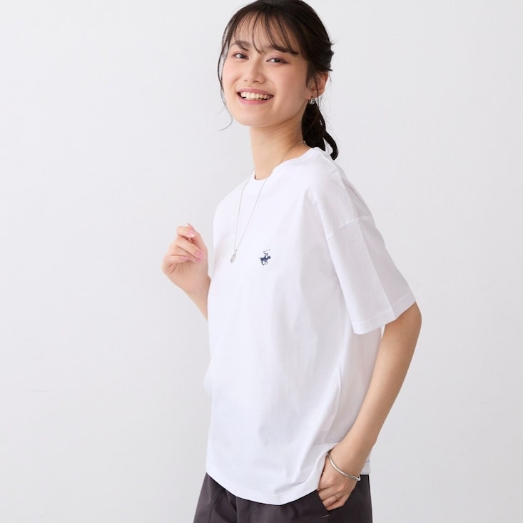 綿素材のワンポイントT