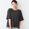 カット楊柳裾スリットワイドTシャツ