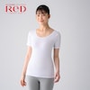 【レッド/ReD】【女性用】Uネックインナー半袖 【一般医療機器/リカバリーウェア】