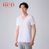【レッド/ReD】【男性用】Vネックインナー半袖 【一般医療機器/リカバリーウェア】
