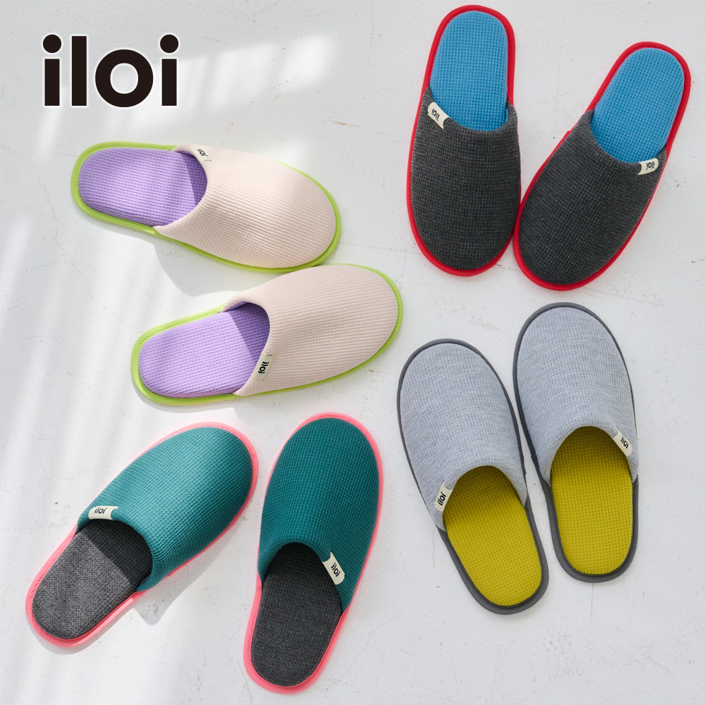 【iloi/イロアイ】北欧スタイルのワッフルスリッパ