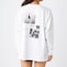 背面／長袖Tシャツ（ホワイト×ブラック）