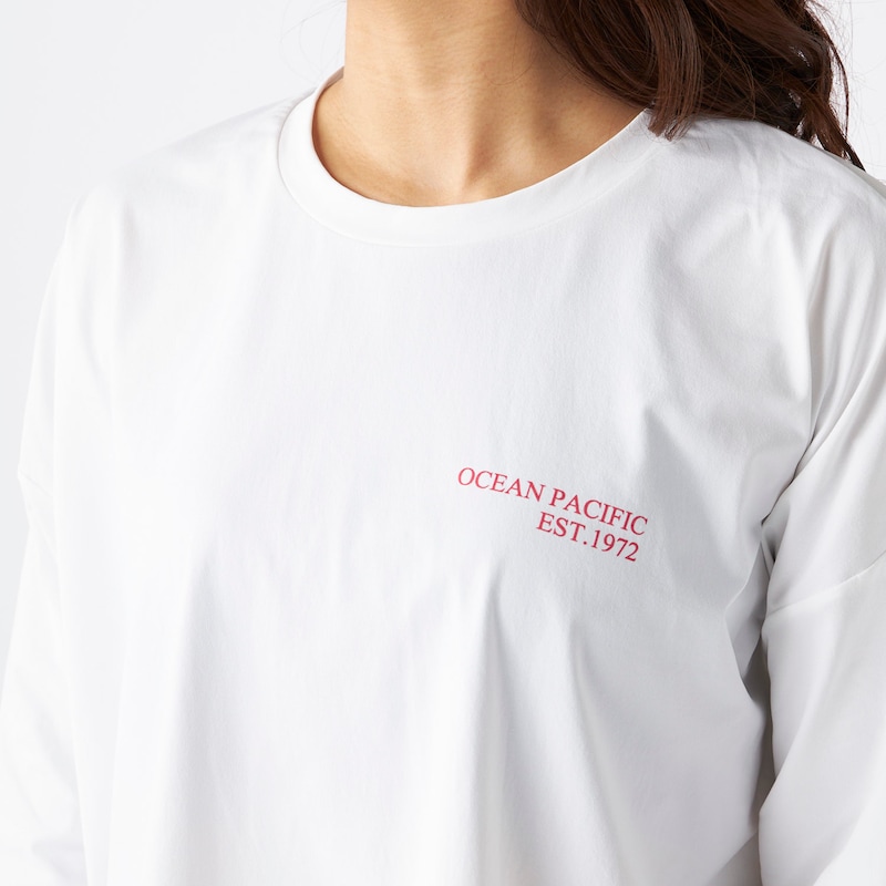 正面／長袖Tシャツ（ホワイト×ブラック）
