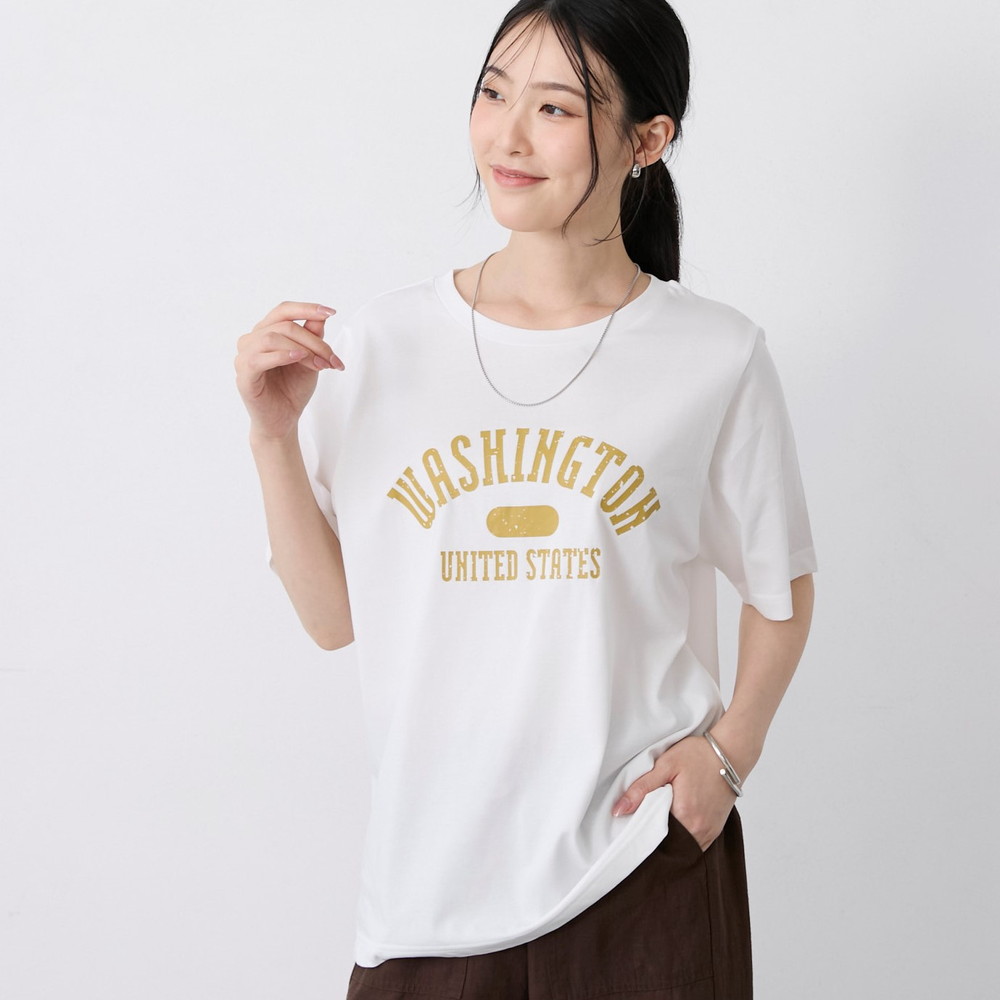 【ベルメゾン】カレッジロゴTシャツ