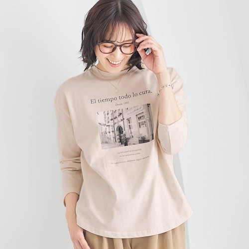 きれいめ天竺フォトプリントTシャツ
