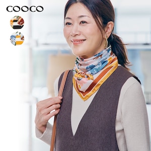 【クーコ/COOCO】フラワーパターンスカーフ
