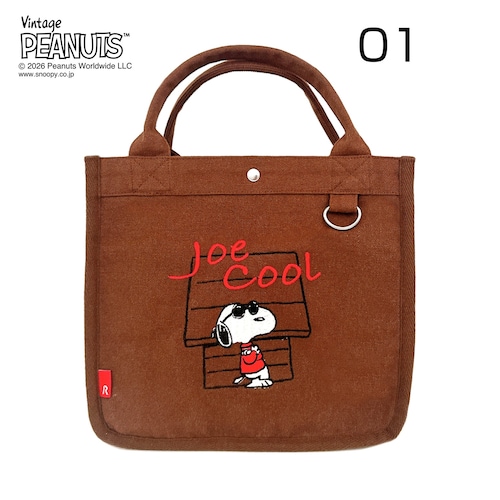 スクエア刺繍トートバッグ／ＩＰ．ＳＱ「スヌーピー」