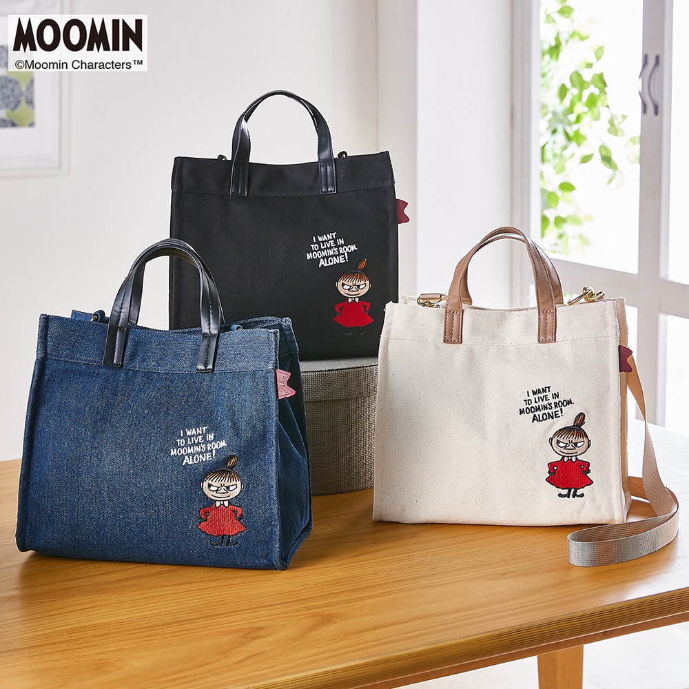 刺繍デザイン2WAYトートバッグ／リトルミイ「ムーミン」(ムーミン