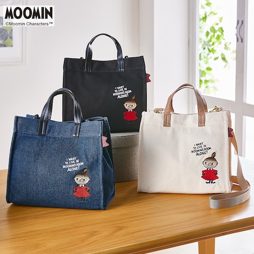 刺繍デザイン２WAYトートバッグ／リトルミイ「ムーミン」