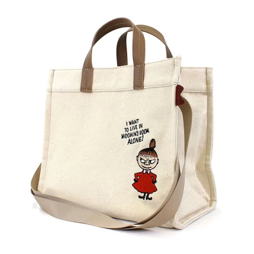 刺繍デザイン２WAYトートバッグ／リトルミイ「ムーミン」