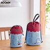 【ムーミン/MOOMIN】アップリケ刺繍のムーミンやしき巾着バッグ「ムーミン」