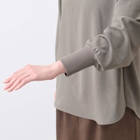 手元を引き締める長めの袖リブもポイント