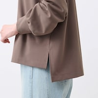 前後差のある丈感で気になる腰まわりをカバー