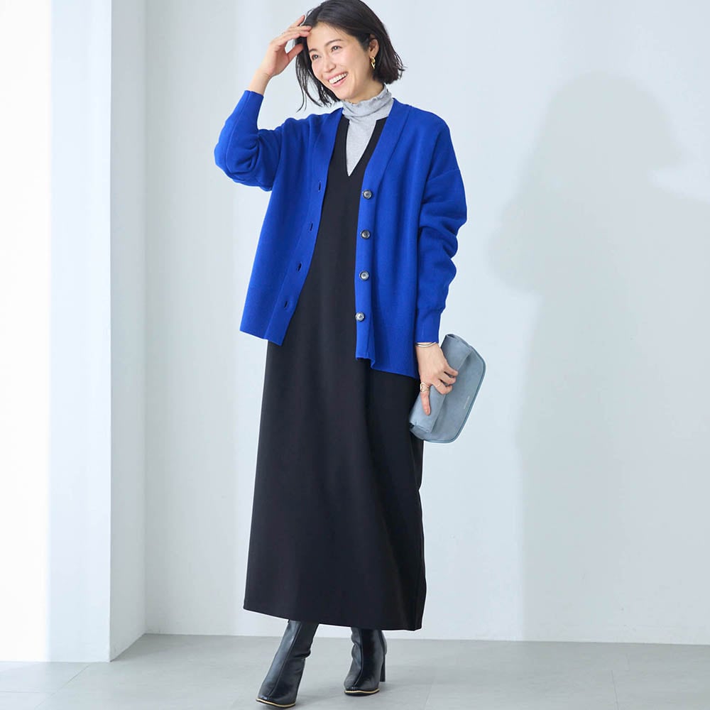 モデル身長168cm／M ※写真は撮影用のため身丈+4cmになります。