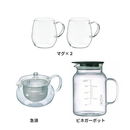 【数量限定】HARIOティータイムを楽しむ耐熱ガラス4点セット