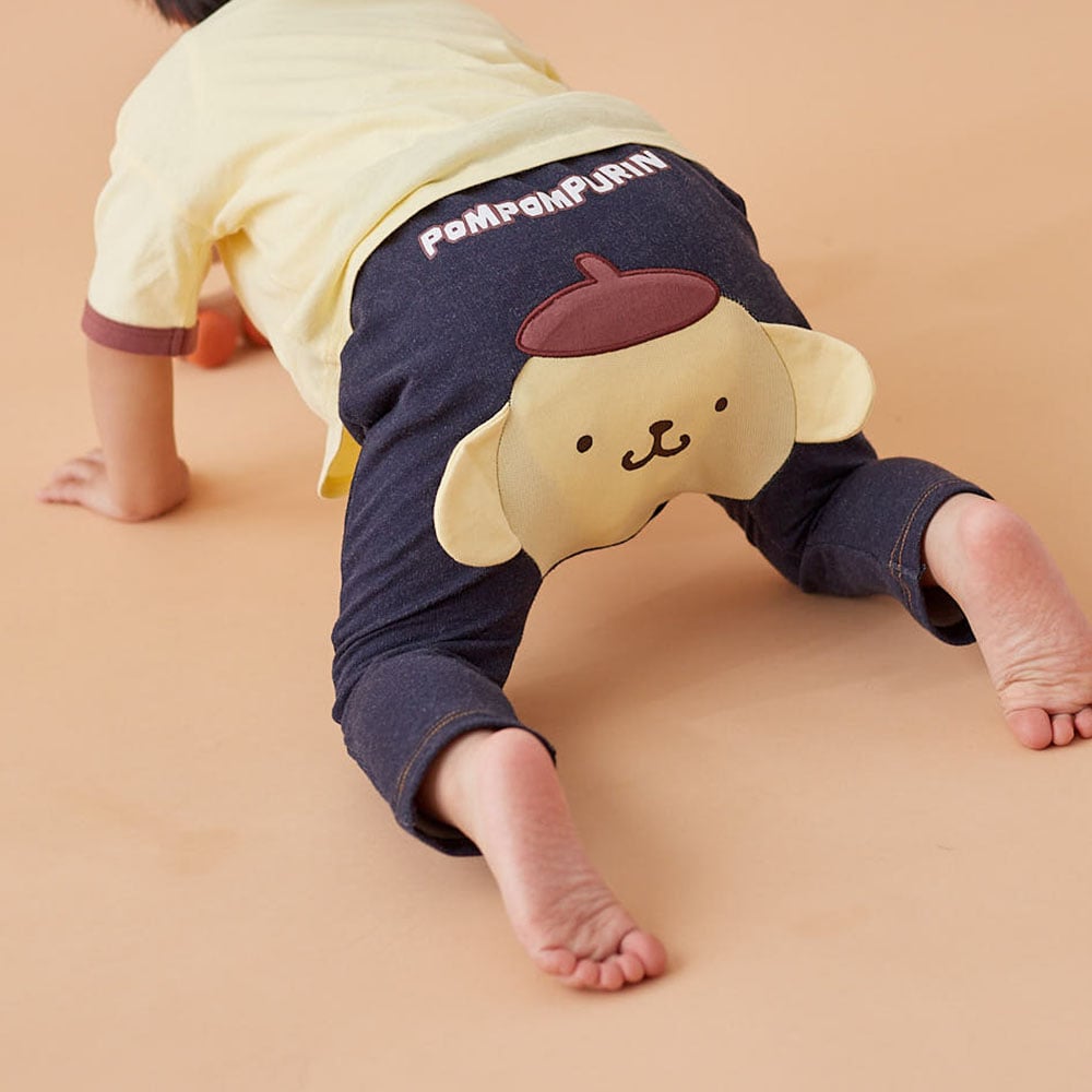 ポムポムプリン（ネイビーデニット）／モデル身長85cm・80サイズ着用・体重11kg