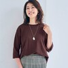 【ベルメゾン】大人のための綿素材シルケット七分袖カットソー