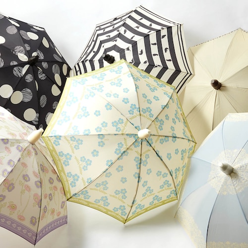 濡れ防止スライドカバー付き長傘（60cm）【晴雨兼用】