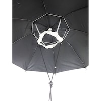 ゴムバンドを頭に入れて、あごひもで固定
