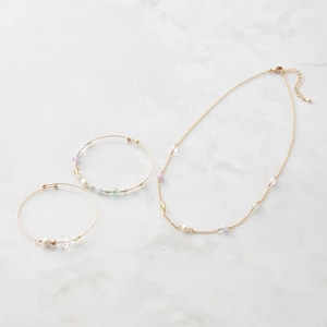 【ベルメゾン】【3点セット】 天然石のネックレス & ブレスレットのセット