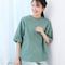 ラウンドヘム5分袖Tシャツ