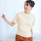 クルーネックジャカードボーダーTシャツ