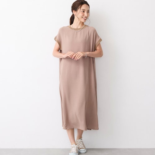 リブ使いAラインワンピース