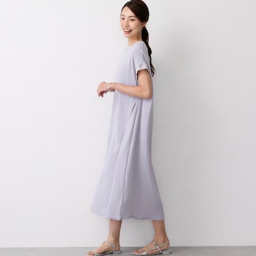 リブ使いAラインワンピース