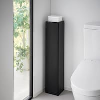 クルッと回してトイレ用品を隠して収納！キャスター付きスリムトイレラック