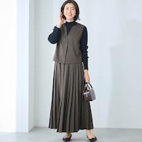 モデル身長168cm／M ※写真は撮影用のため総丈+6cmになります。