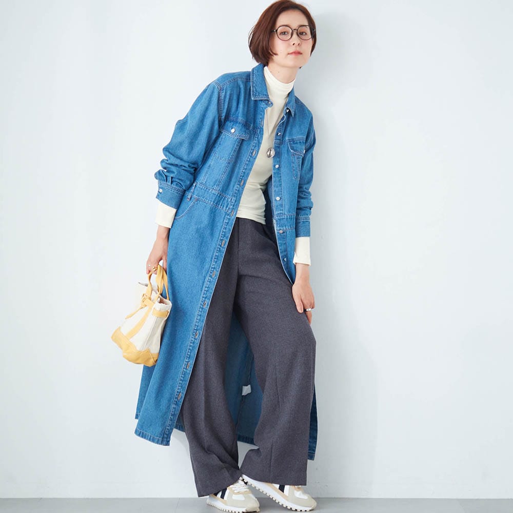 モデル身長168cm／M　※カットソーのみ着用