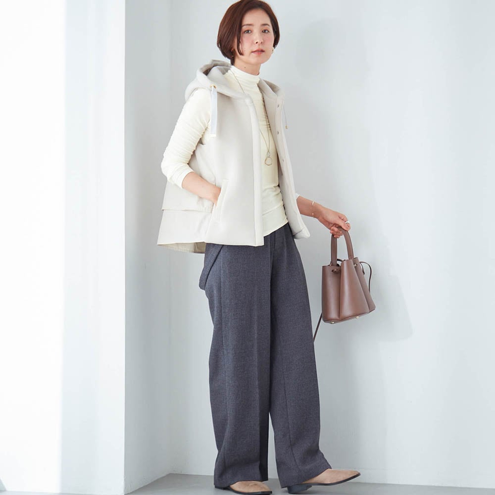 モデル身長168cm／M　※カットソーのみ着用