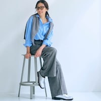 モデル身長165cm／M　※シャツのみ着用