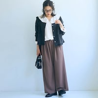 モデル身長169cm／M　※ブラウスのみ着用