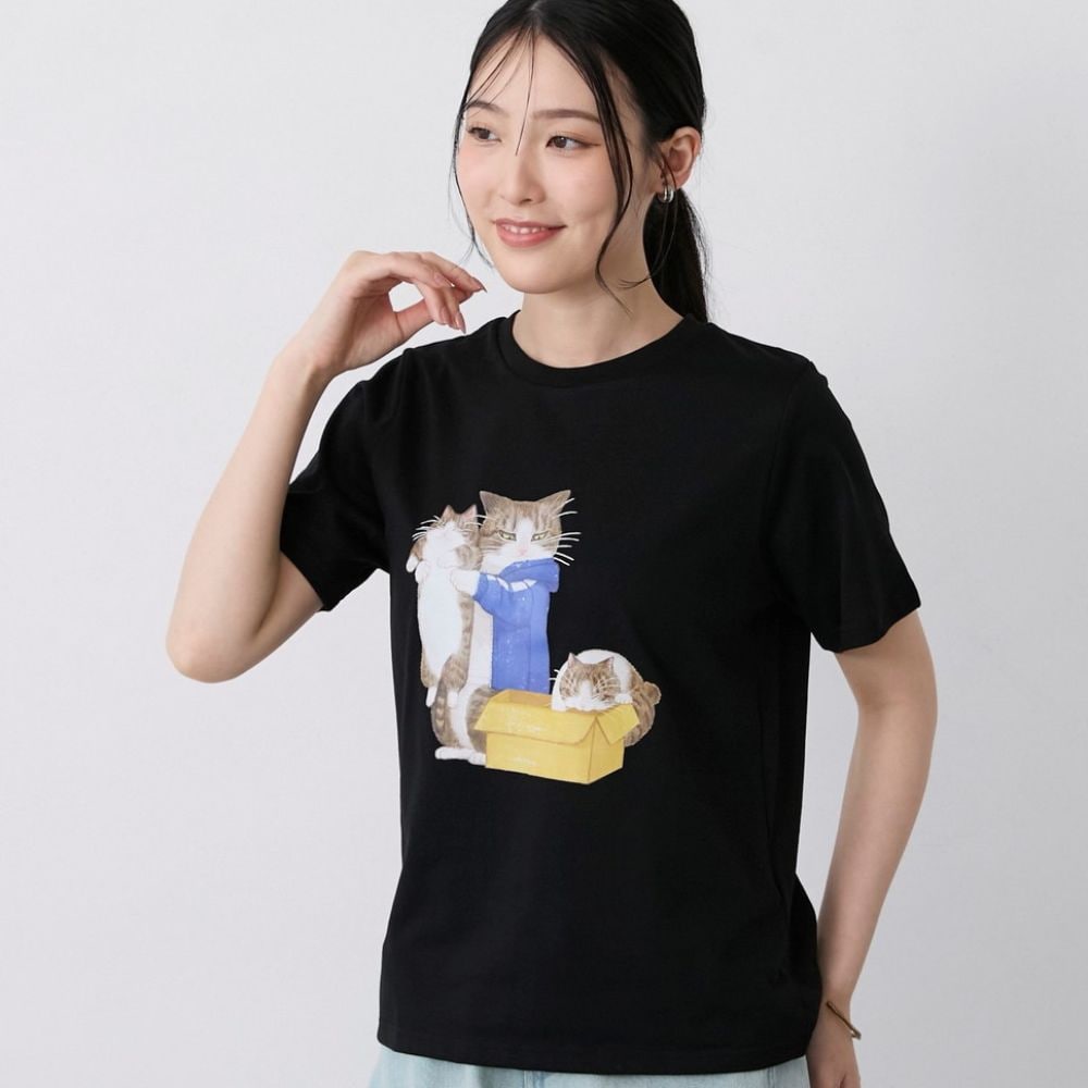 【8月7日再値下げ】 【オノマイ】猫Tシャツ 【8月7日再値下げ】 【オノマイ】猫Tシャツ