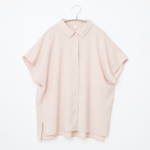 しわになりにくい袖ボタンUVカットタックシャツ 【大きいサイズ】