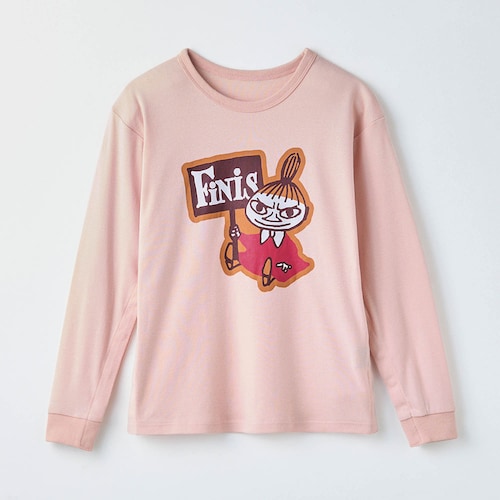 〈ベルメゾン×キヤスク〉 みんなが着やすいソフのび長袖Ｔシャツ 「ムーミン」【障がい・病気・入院・介護・車椅子・バリアフリー・ユニバーサルウェア】