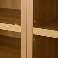 付属の金具でシリーズの本棚と左右連結ができ、同色の樹脂キャップで金具を隠せます。