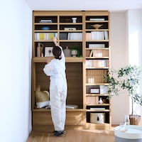 ナチュラル/高さ240cm ※右側の本棚（型番号：1247669）は別売りです。