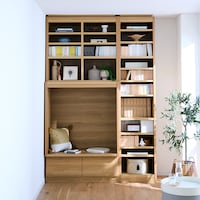 ナチュラル/高さ240cm ※右側の本棚（型番号：1247669）は別売りです。