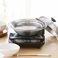 別売の「フライパン用 ドーム型蒸し器/20-22cm」と合わせてお使いいただけます
