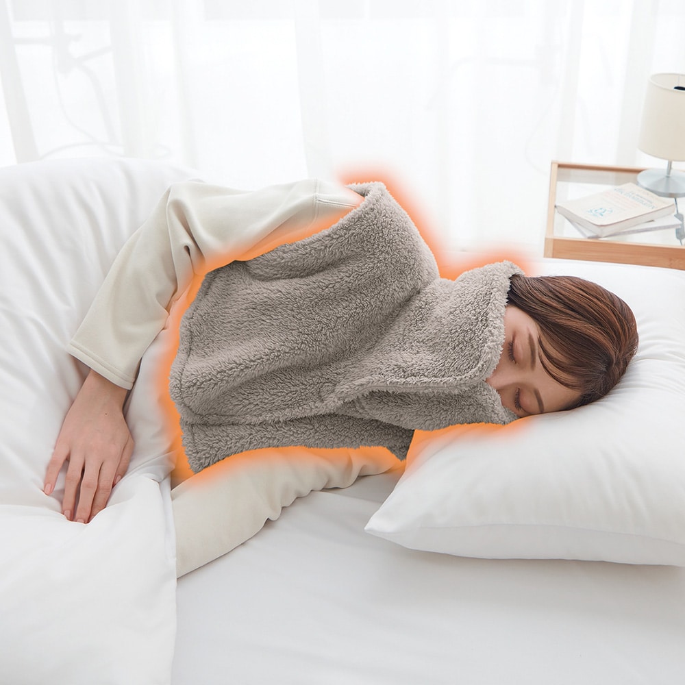 耳まであったか首元ベストで朝までぐっすり