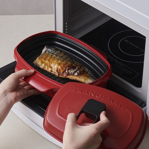 レンジメート ワイド ウィズ スチーマー 【レンジで魚焼きや蒸し調理ができる多機能調理器】